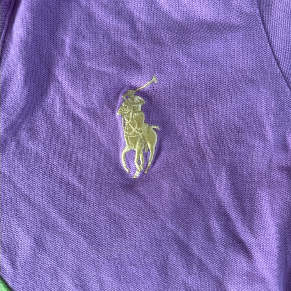 Ralph Lauren Golf Purple Green Sash Polo Shirt Women’s XL - Picture 4 of 9